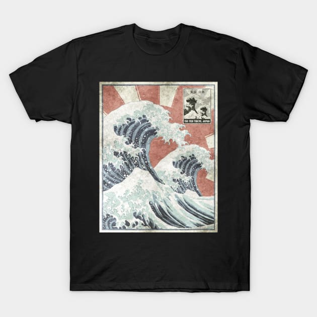 Great Wave Off Kanagawa Japanese Aesthetic Art Gift T-Shirt by Alex21